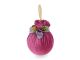 Елочный шар с украшением цветик семицветик "Бордовая феерия" 10см