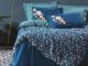 Комплект постельного белья "Freya lacivert" синий, ранфорс принт полуторный 160x220 см +1н.50x70 см