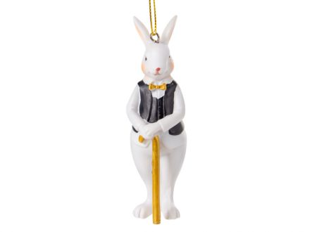 Цена: Фигурка декоративная "Кролик с тростью" 10см