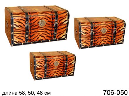 Цена: Набор коробок "Тигр" 3шт 58см 50см 48см