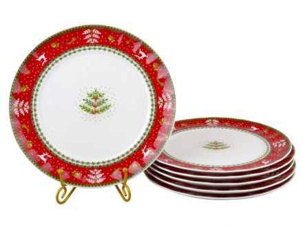 Цена: Набор тарелок "Рождественская коллекция" 6шт 26см