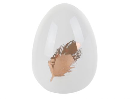 Цена: Яйцо декоратвное "Золотое перо" 12 см