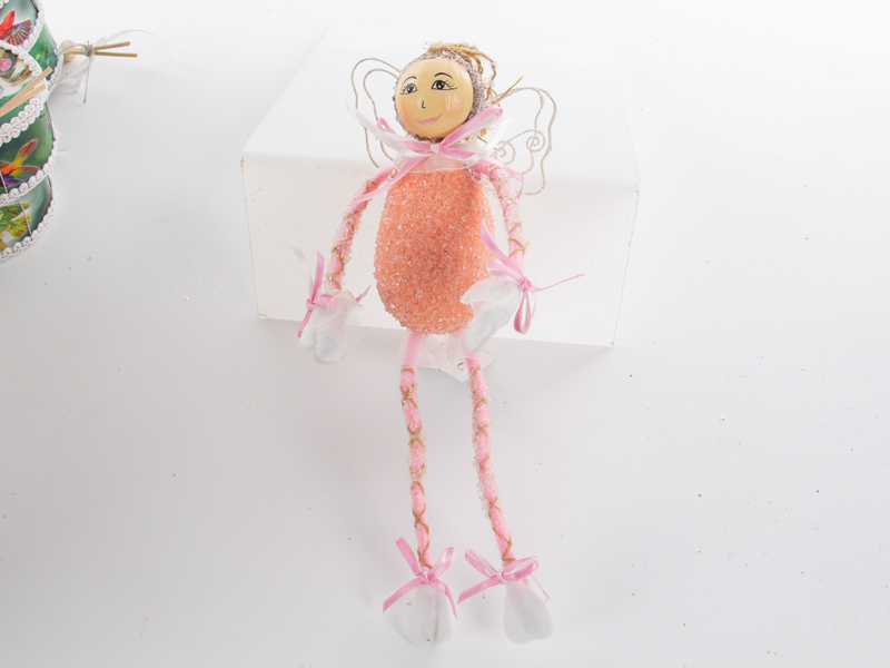 Кукла-эльф 30 см, розовый/белый