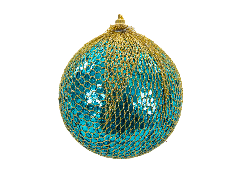 Украшение шарик 10 см, голубой
