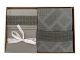 Комплект постільної білизни Freyaантрацит ранфорс євро 200х220 см+покривало 240х260 см+4н.50х70 см