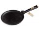 Сковорода чугунная brizoll 240х15 мм с ручкой optima-black