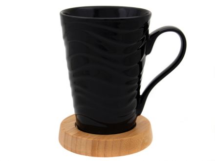 Цена: Чашка на бамбуковой подставке 400 мл