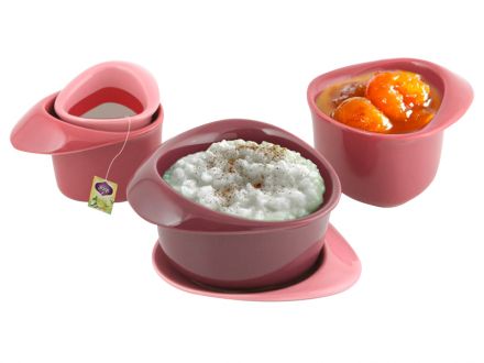 Цена: Чайный набор "Для завтрака" с фильтром на подставке 5 предметов 180мл 250мл 350мл розовый