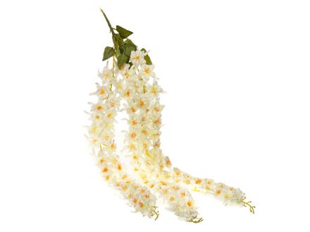 Цена: Цветок искусственный глициния белая,117 см