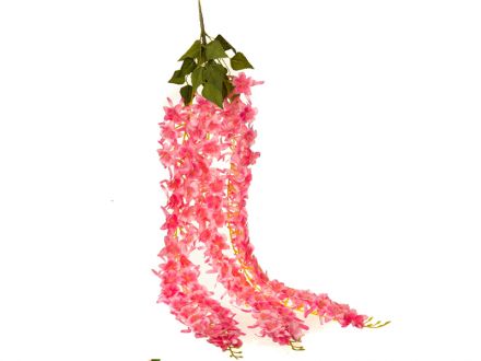 Цена: Цветок искусственный глициния розовая,117 см