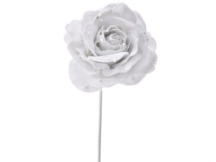 Цена: Елочное украшение "Роза" белая 60см