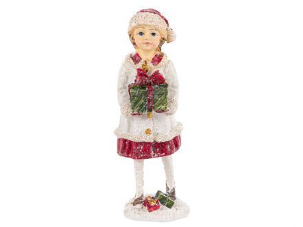 Ціна: Фігурка декоративна Дівчинка з подарунком 12см