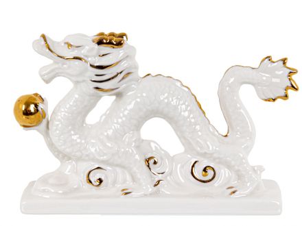 Ціна: Фігурка декоративна Дракон із перлиною 15,25см