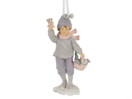 Ціна: Фігурка декоративна Хлопчик зі світильником 7х13см