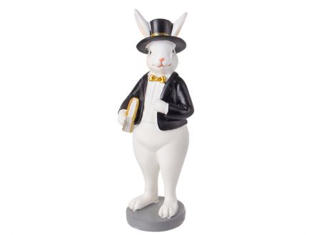 Ціна: Фігурка декоративна Кролик в капелюшку 7x7x20,5 см