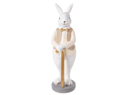 Ціна: Фігурка декоративна Кролик з тростиною 10x8x25,5см