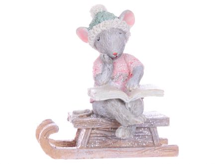 Ціна: Фігурка декоративна Мишка новорічна 9,5x6,5x10,5 см