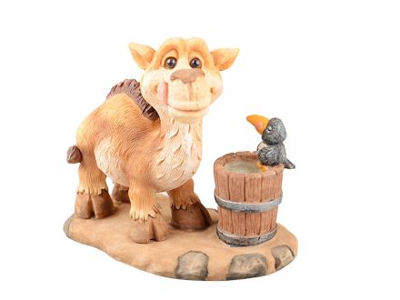 Ціна: Фігурка декоративна Верблюд з пташкою, 10 см