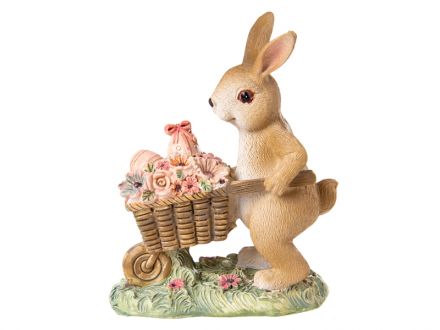 Цена: Фигурка декоративная "Кролик с цветами" 11,5см
