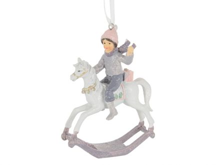 Ціна: Фигурка декоративная Мальчик на лошадке 9х12см