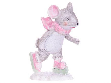 Цена: Фигурка декоративная "Мышка на коньках" 6,5х3х8см