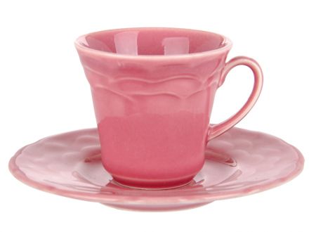Цена: Кофейный набор "Атена" 2 предмета темно розовый