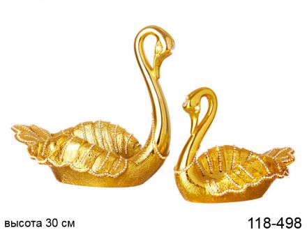 Ціна: Комплект фігурок декоративних Пара лебедів 2 пр. 30  см