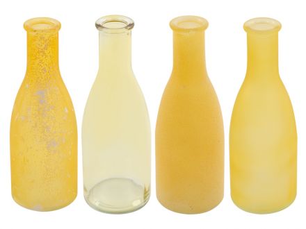 Ціна: Набор из 4-х ваз Bottle amber h18 d6x26,5 см скло