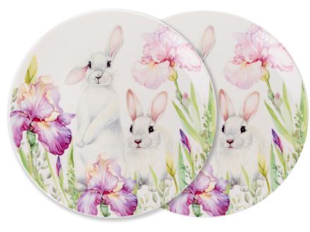 Цена: Набор тарелок из 2 шт. "Кролик в цветах" 26 см
