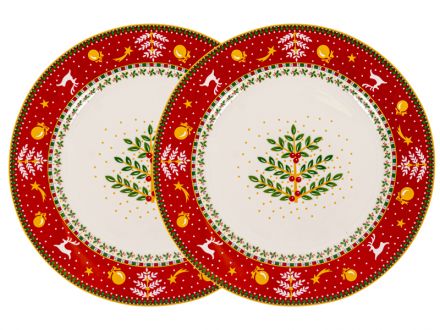 Цена: Набор тарелок "Рождественская коллекция" 2шт 19см