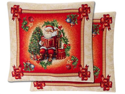 Ціна: Наволочка новорічна гобеленова з люрексом CHRISTMAS 45x45 см