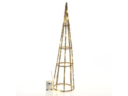 Ціна: Різдвяна декоративна ялинка шампань зі світлом 16 х 60см
