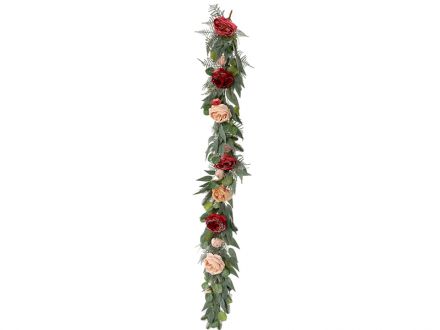 Ціна: Різдвяна гірлянда з морозної трояндою 150см