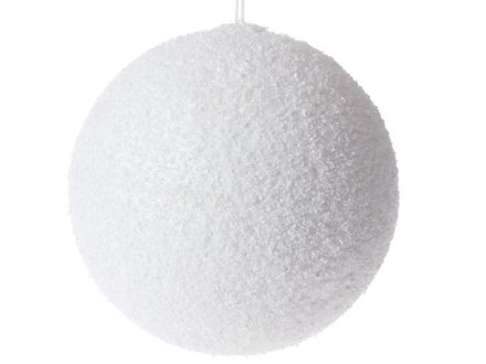 Цена: Рождественский шар с глиттером белый 20см