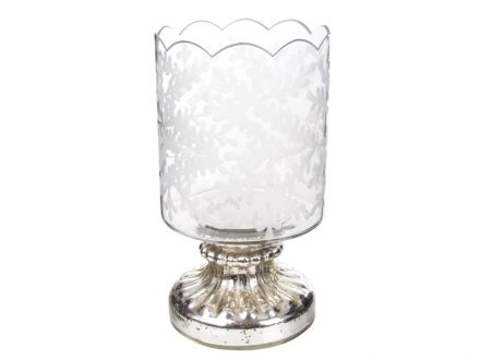 Ціна: Скляний свічник декоративний 23x13см