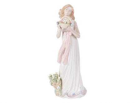 Цена: Статуетка дівчина з квітами наречена pawone італія
