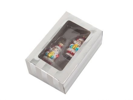Цена: Стеклянные новогодние фигурки в ассортименте в подарочной коробке 5-8 см