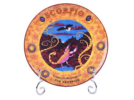 Цена: Тарелка декоративная "Скорпион" , 20 см (цветная)