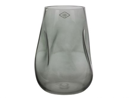Цена: Ваза Dented grey h28 d14,5 см стекло