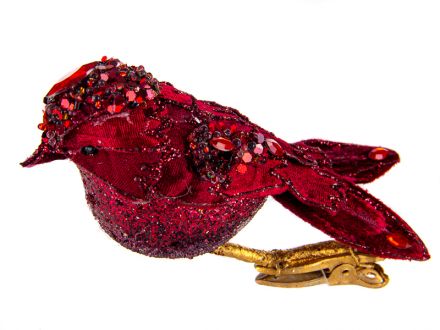 Ціна: Ялинкова прикраса пташка декоративна 15х5см